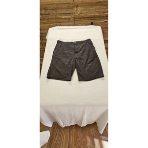 Veece Mens Hybrid Walk Shorts Charcoal Grey Micro Stripe Stretch Size 36